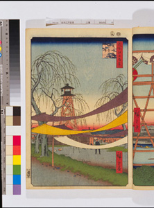 東洋文庫 所蔵 岩崎文庫 名所江戸百景 馬喰町初音の馬場