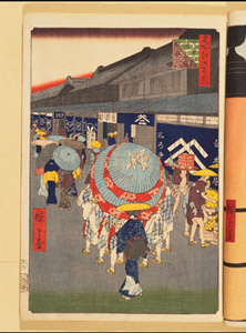 東洋文庫 所蔵 岩崎文庫 名所江戸百景 日本橋通り一丁目略図