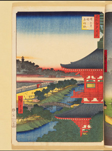 東洋文庫 所蔵 岩崎文庫 名所江戸百景 増上寺・塔・赤羽根