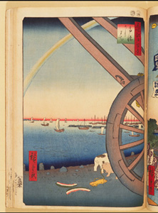 東洋文庫 所蔵 岩崎文庫 名所江戸百景 高輪うしまち