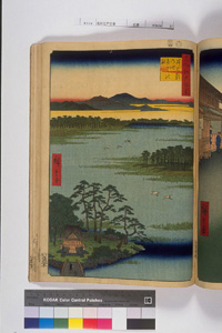 東洋文庫 所蔵 岩崎文庫 名所江戸百景 井の頭の池弁天の社